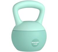 SPORTNOW Pesa Rusa 12 kg, Soft Kettlebell Relleno de Arena Metálica y Mango Antideslizante, para Entrenamiento Culturismo en Casa, Gimnasio, Verde