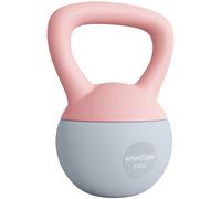 SPORTNOW Pesa Rusa 6 kg Kettlebell Relleno de Arena Metálica y Mango Antideslizante para Entrenamiento en Casa 19x19x28 cm Rosa