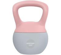 SPORTNOW Pesa Rusa 6 kg, Soft Kettlebell Relleno de Arena Metálica y Mango Antideslizante, para Entrenamiento Culturismo en Casa, Gimnasio, Rosa Palo y Gris