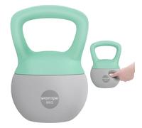 SPORTNOW Pesa Rusa 8 kg Soft Kettlebell Mango Antideslizante Verde y Gris