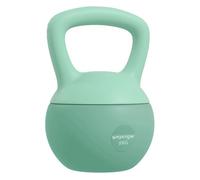 Sportnow pesa rusa 8 kg, soft kettlebell relleno de arena metálica y mango antideslizante, para entrenamiento culturismo en casa, gimnasio, verde