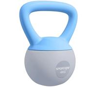 SPORTNOW Pesa Rusa Suave, 4 kg con Mango Antideslizante para Gimnasio en casa, Levantamiento de Pesas y Entrenamiento de Fuerza, Azul Claro y Gris