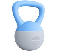 SPORTNOW Pesa Rusa Suave, 6 kg con Mango Antideslizante para Gimnasio en casa, Levantamiento de Pesas y Entrenamiento de Fuerza, Azul Claro y Gris