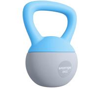 SPORTNOW Pesa Rusa Suave, 8 kg con Mango Antideslizante para Gimnasio en casa, Levantamiento de Pesas y Entrenamiento de Fuerza, Azul Claro y Gris