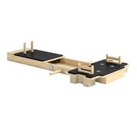 SPORTNOW Pilates Reformer Multifuncional con Bandas de Resistencia Asas Rueda Abdominal para Casa Gimnasio Natural Aosom España