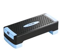 SPORTNOW Plataforma de Step Ajustable con 2 Niveles 2 Bandas de Resistencia Alfombrilla Antideslizante Azul Aosom España