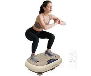 SPORTNOW Plataforma Vibratoria, 20 Velocidades, 3 Programas, Plataforma Vibración Muscular 150W con Pantalla LED, Mando a Distancia, Máquina para Hacer Ejercicio en Casa, Adelgazar, Drenaje Linfático