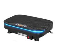 SPORTNOW Plataforma Vibratoria, 99 Velocidades, 3 Programas, Pantalla LED | Altavoz Bluetooth, Luces, Mando a Distancia, Bandas Elásticas, Vibración Muscular