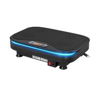 Sportnow plataforma vibratoria, 99 velocidades, 3 programas, plataforma vibración muscular con altavoz bluetooth, pantalla led, luces, mando a distancia, bandas elásticas, para hacer ejercicio en casa