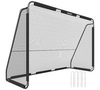 SPORTNOW Portería de fútbol para jardín, 300 x 200 cm, resistente a | Grande, jóvenes y adultos, esquinas redondeadas, gancho para tierra, portería de fútbol resistente a la intemperie