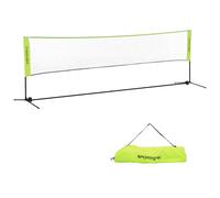 SPORTNOW Red de bádminton, Red portátil para voleibol, pickleball y tenis, altura ajustable de 107 a 155 cm, con bolsa de transporte, marco metálico, negro, amarillo