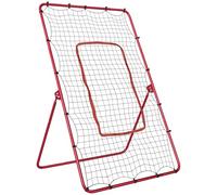 SPORTNOW Red de rebote de béisbol portátil con 4 ángulos ajustables para fútbol, béisbol, softbol y lacrosse, para lanzamientos, pasos y entrenamiento de agarre