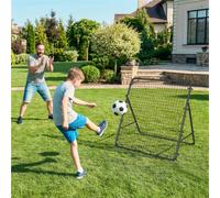 SPORTNOW Red de Rebote Plegable, Reboteador de Fútbol Ángulo Ajustable de 5 Niveles, con Tubo de Acero, Fácil de Instalar, para Entrenamiento de Fútbol, 120x73x112 cm, Negro Negro