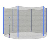 SPORTNOW Red de Seguridad para Cama Elástica Ø244 cm Red de Trampolín Redondo para Exterior Protectora para Cama Elástica de 6 Postes Rectos Azul