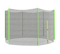 SPORTNOW Red de Seguridad para Cama Elástica Ø244 cm Red de Trampolín Redondo para Exterior Protectora para Cama Elástica de 6 Postes Rectos Verde