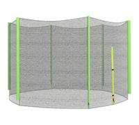 SPORTNOW Red de Seguridad para Cama Elástica Ø244 para Exterior con Anti-UV y Puerta con Cremallera para 6 Postes Rectos Verde