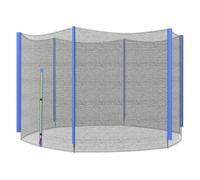 Sportnow red de seguridad para cama elástica ø305 cm red de trampolín redondo para exterior protectora para cama elástica de 6 postes rectos azul
