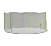 SPORTNOW Rete di Protezione per Trampolini Elastici a 8 Pali con Ingresso con Cerniera, Rete Protettiva per Trampolini in PE, Ø366x180 cm, Nero e Verde