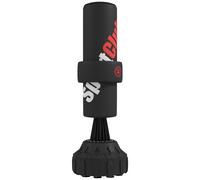 SPORTNOW Saco de Boxeo de Pie 175 cm para Adultos Altura Ajustable de Banda Base Rellenable con Ventosas Amortiguador Negro