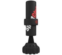 SPORTNOW Saco de Boxeo de Pie 175 cm, Saco de Boxeo para Adultos, Altura Ajustable de Banda 65-175 cm, Base Rellenable con Ventosas, Amortiguador, Incluye Venda, Entrenamiento MMA, Muay, Negro