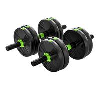 SPORTNOW Set de mancuernas ajustable 15 kg - Mancuernas y barras para entrenamiento de fuerza