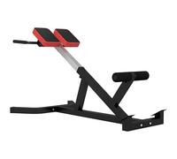 SPORTNOW Silla romana regulable en altura con acolchado grueso y estructura triangular, Acero y PU, 126x70x67-84 cm, Negro