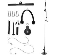 SPORTNOW Sistema de Polea de Cable de Peso para Gimnasio para Tracción LAT Rizo de Bíceps Tríceps Brazo Hombros y Espalda