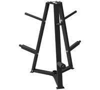 SPORTNOW Soporte de pesas para placas Soporte de barra de mancuerna Estante de almacenamiento para placas de peso árbol de peso olímpico Capacidad máx. 300 kg