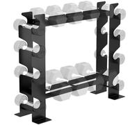 SPORTNOW Soporte Mancuernas de 4 Niveles, Estante de Almacenamiento de Pesas de Acero Resistente para Mancuernas, Kettlebells, para Entrenamiento en Gimnasio Casa, Carga 200 kg, 70x21x55 cm