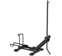 SPORTNOW Soporte para Bicicletas de Acero Aparca Bicis de Suelo Plegable Portátil para Casa Garaje Taller 75x41x71-81 cm Negro