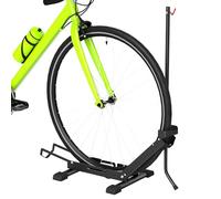 SPORTNOW Soporte para Bicicletas de Suelo Plegable Altura Regulable Vertical y Horizontal Aparca Bicis de Suelo de Acero Portátil para Casa, Garaje o Taller para Ruedas 20"-29" Negro