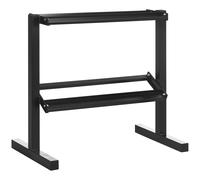 SPORTNOW Soporte para Mancuernas de 2 Niveles de Acero Resistente Carga 270 kg 92,5x50,5x80,5cm Negro para Gimnasio Aosom España