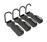 Sportnow soportes de pared para bicicletas de 4 piezas, gancho para colgar bicicleta plegable hasta 30 kg, portabicicletas de almacenamiento vertical con tornillos, para casa, garaje y sótano, negro