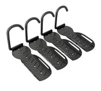 SPORTNOW Soportes de Pared para Bicicletas de 4 Piezas Plegables hasta 30 kg con Tornillos para Casa Garaje y Sótano Negro