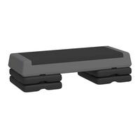 SPORTNOW Step de Aeróbic Antideslizante 250 kg 77x36x20,5 cm | Step para Fitness, Altura Regulable 3 Niveles 10,5/15,5/20,5 cm, para Ejercicio en Casa, Gimnasio
