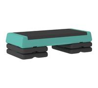 SPORTNOW Step de Aeróbic, Step para Fitness Antideslizante, Altura Regulable 3 Niveles de 10,5/15,5/20,5 cm, Carga 250 kg, para Ejercicio en Casa, Gimnasio, 77x36x20,5 cm, Verde y Negro