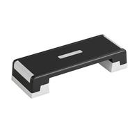Sportnow step de aeróbic step para fitness stepper antideslizante con altura ajustable de 15/20/25 cm base robusta carga 250 kg para entrenamiento en casa gimnasio hombres y mujeres negro