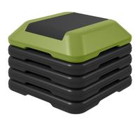 SPORTNOW Step para Fitness Stepper Antideslizante con Altura Ajustable de 10/15/20/25/30 cm Carga 150 kg Verde