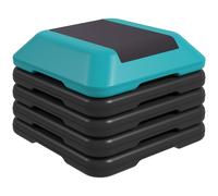 SPORTNOW Step para Fitness Stepper Antideslizante con Altura Ajustable de 10/15/20/25/30 cm Carga 150 kg Azul Aosom España