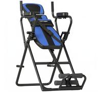 SPORTNOW Tabla de Inversión Plegable 3 en 1 con Dominadas y Flexiones Reposacabezas Altura Ajustable 155-198 cm Ángulos 20° 40° 60° Banco de Inversión con Soporte Lumbar Tobillo Bloqueo Cinturón Azul