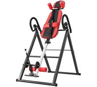 SPORTNOW Tabla de Inversión Plegable con Ángulos 20°/40°/60° y 0-90° 13 Ajustes para 130-190 cm Soporte Lumbar Cinturón