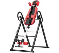 SPORTNOW Tabla de Inversión Plegable con Ángulos Ajustables para 130-190 cm | 20°/40°/60° y 0-90°, Banco de Inversión 13 Ajustes, Reposacabezas, Soporte Lumbar, Cinturón de Seguridad para Aliviar Espalda