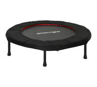 SPORTNOW Trampolín de Fitness Ø102 cm Cama Elástica Plegable con Marco de Acero Antideslizantes Carga 100 kg Rojo