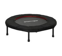 SPORTNOW Trampolín de Fitness Plegable Ø102 cm Cama Elástica con Marco de Acero Antideslizantes para Entrenamiento Piernas Cuerpo en Hogar Oficina Gimnasio Rojo