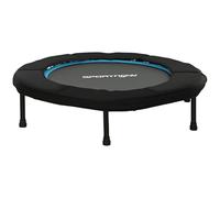 SPORTNOW Trampolín de Fitness Plegable Ø102 cm Cama Elástica con Marco de Acero Antideslizantes para Entrenamiento Piernas Cuerpo en Hogar Oficina Gimnasio Azul