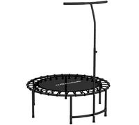 SPORTNOW Trampolín Rebounder, mango ajustable en 5 posiciones, trampolín para entrenamiento, negro