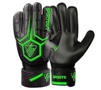 Sportout Guantes de Portero de Portero para jóvenes y Adultos, Agarre Fuerte para los más difíciles ahorros, con Espinas para Dar una protección espléndida para prevenir Lesiones (Verde, 9)