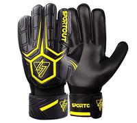 Sportout Guantes de Portero de Portero para jóvenes y Adultos, Agarre Fuerte para los más difíciles ahorros, con Espinas para Dar una protección espléndida para prevenir Lesiones