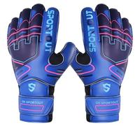 Sportout Guantes de portero para jóvenes y adultos, agarre fuerte para las salvaciones más duras, con espinas de los dedos para proporcionar una espléndida protección para evitar lesiones, 4 colores