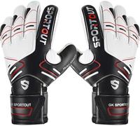 Sportout Iños y Adolescentes,Adultos Guantes de Portero de Futbol,Proporciona un Agarre Poderoso,Protege tus Dedos de lesiones,Antideslizante, Material de Látex Excelente